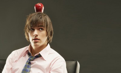 Young Man with Apple on His Head